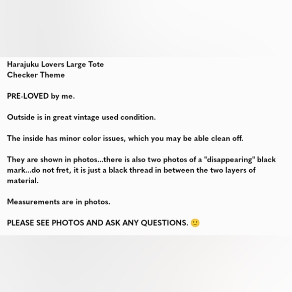 Large Harajuku Lovers by GWEN STEFANI GIRL ROCK BAND Tote Shoulder Bag - Picture 14 of 14